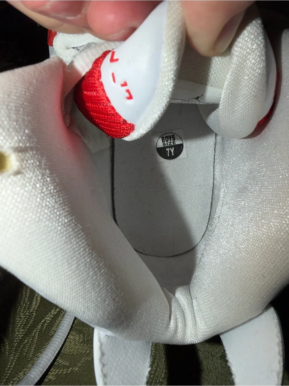 Air Jordan Kids 'WHITE FIRE RED' Top Sneakers